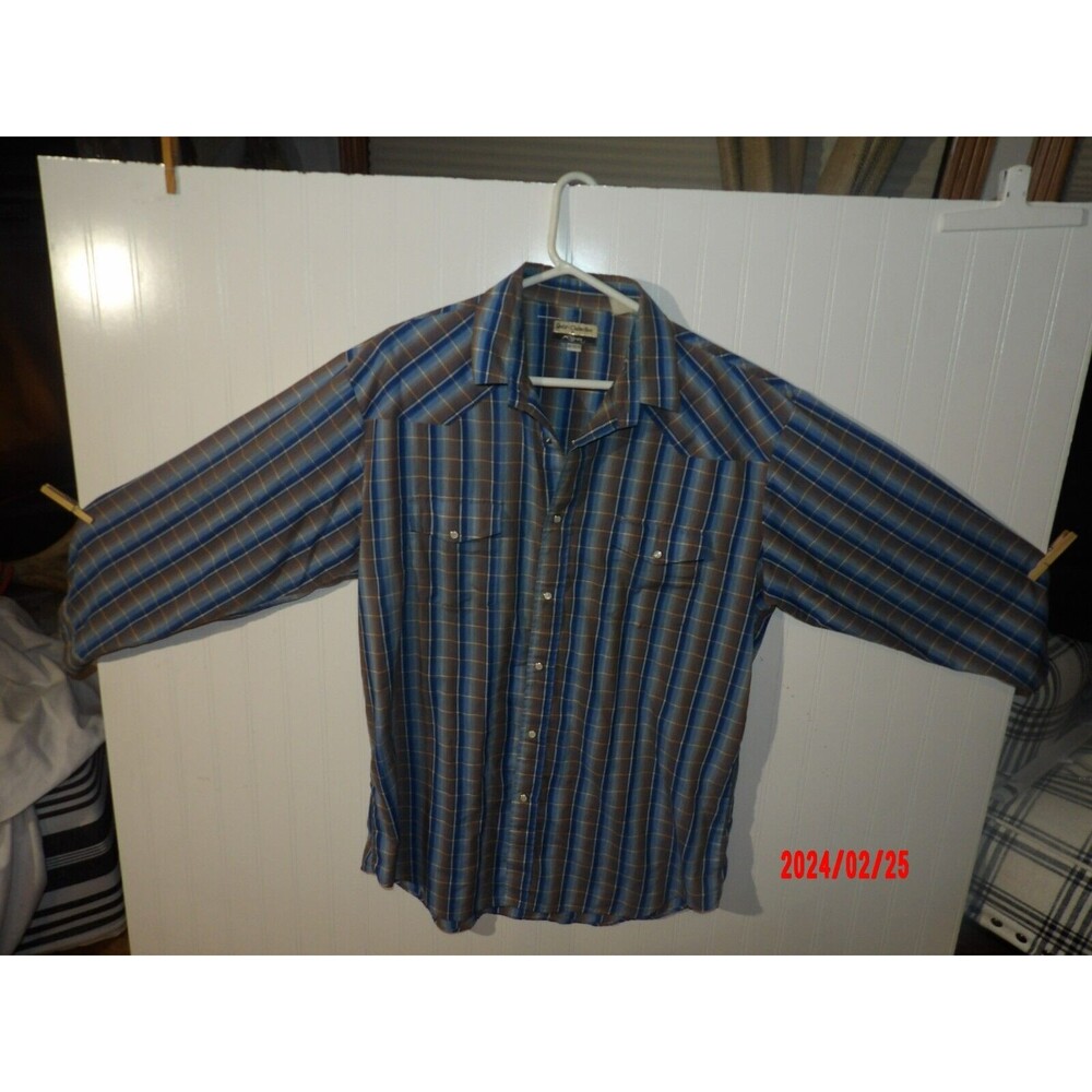 Roper Gold Collection  Pearl Snap‎ Button Up Shirt Western Cowboy XL multi color